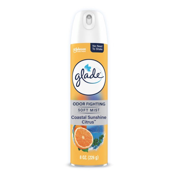 Glade Compressed Gas Aerosol - Coastal Citrus - 8.0oz/6pk