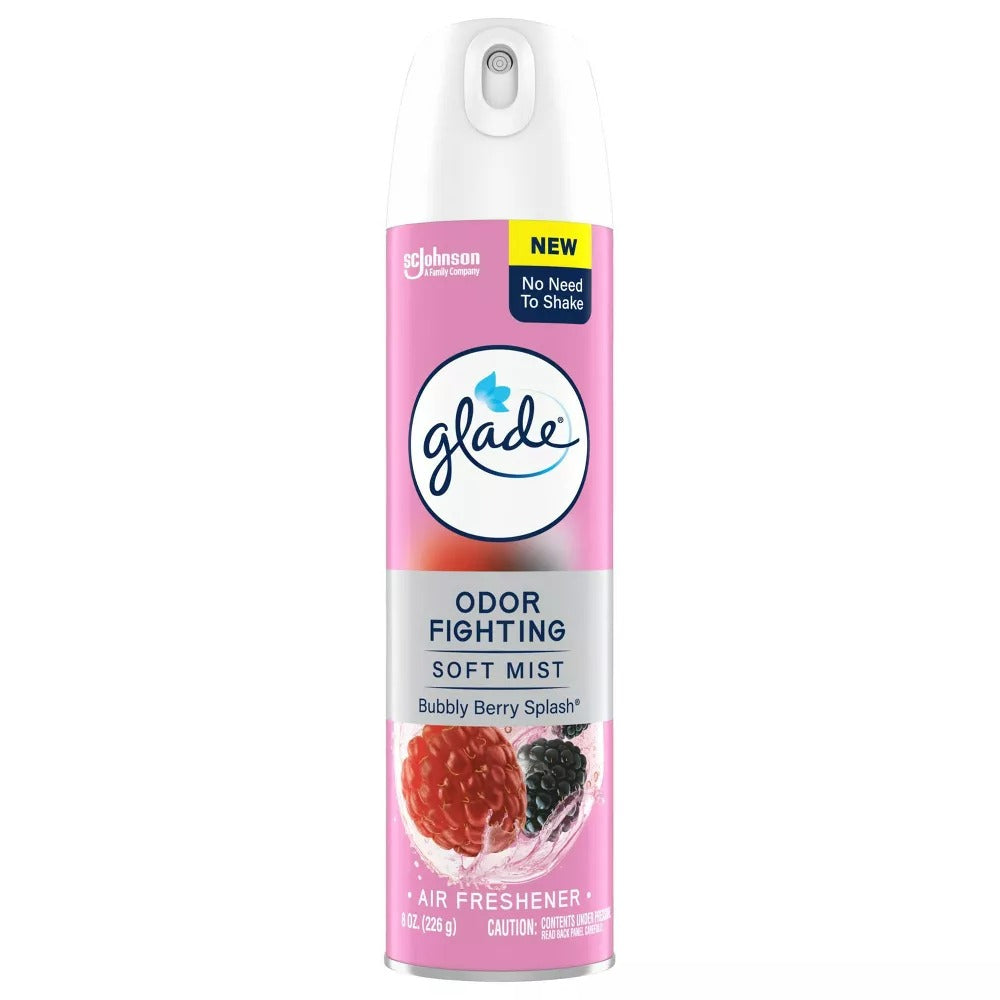 Glade Compressed Gas Aerosol - Bubbly Berry - 8.0oz/6pk