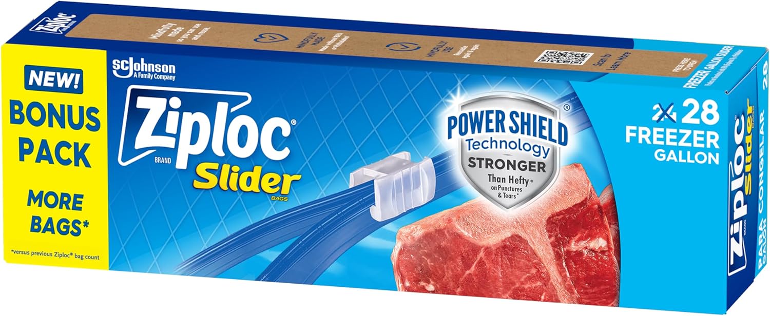 Ziploc Slider Freezer Bag Gallon - 28ct/9pk