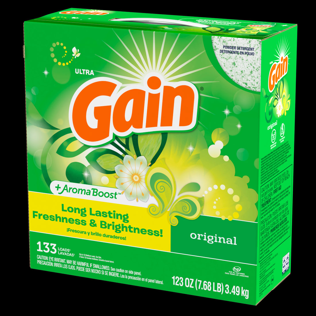 Gain Powder Laundry Detergent Original Scent 133 Loads - 123oz/2pk