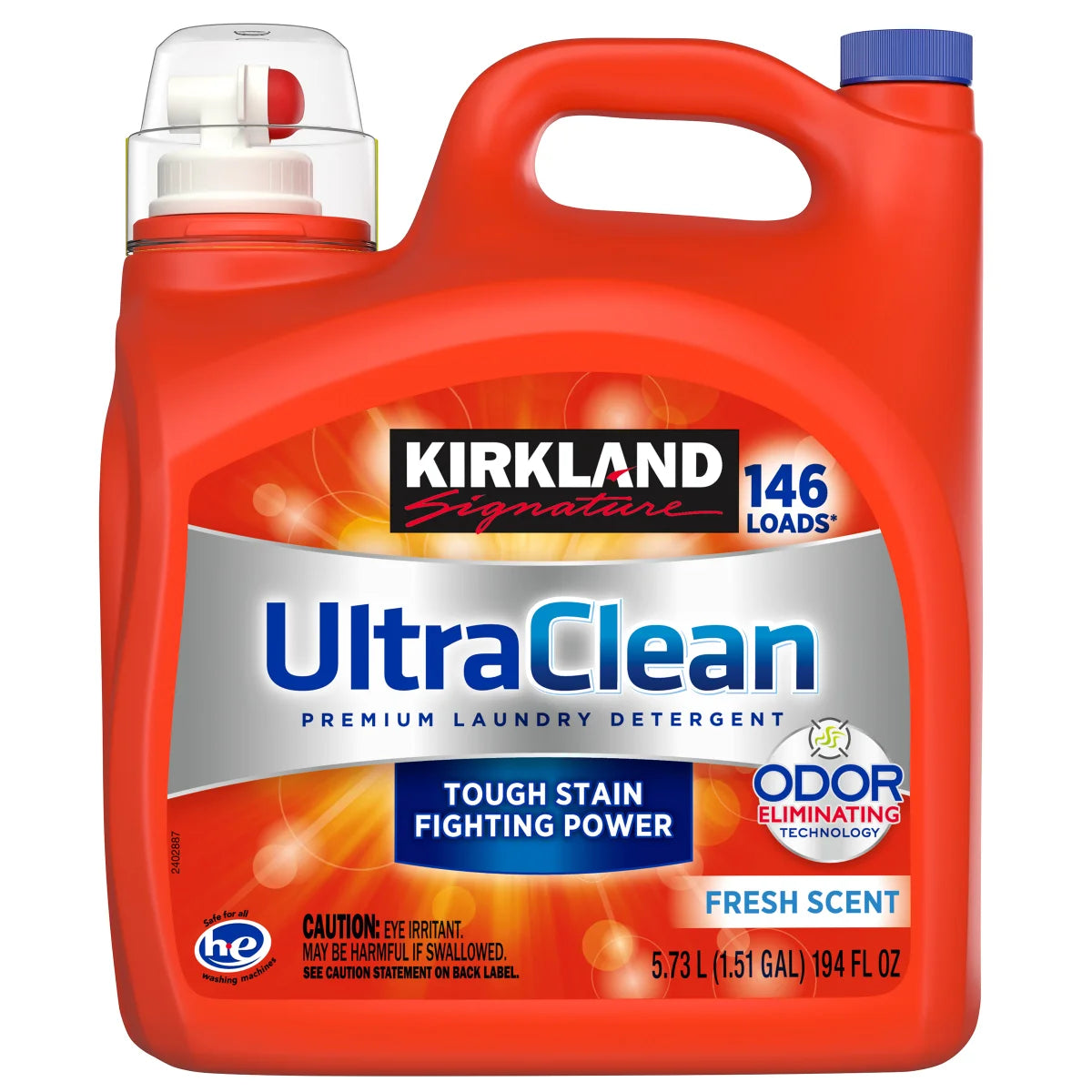 Kirkland Signature Ultra Clean HE Liquid Laundry Detergent 146 loads - 194oz/1pk