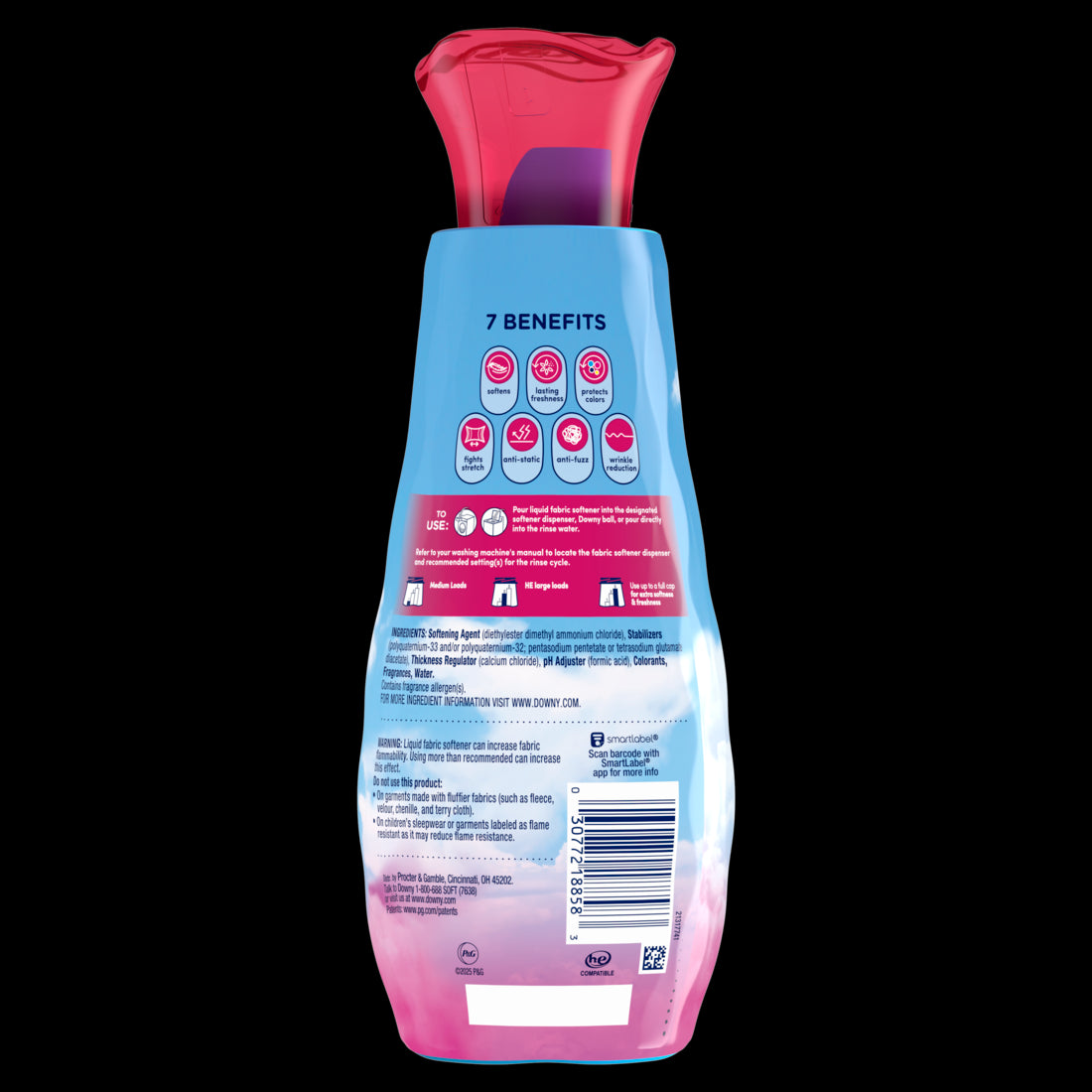 Downy Fabric Softener Liquid (Fabric Conditioner) April Fresh Scent 32 Loads - 24oz/4pk