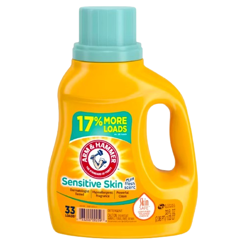 Arm & Hammer Liquid Laundry Sensitive Skin Plus Scent dual HE - 33oz/8pk