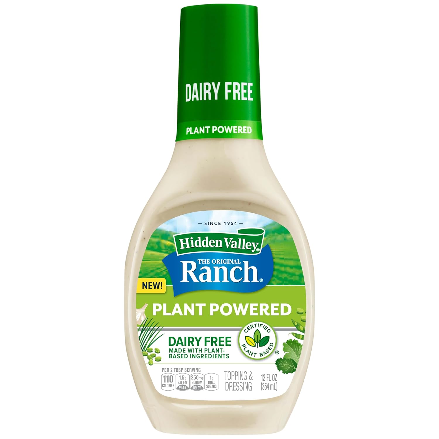 Bottled Hidden Valley Plant Powered Classic Ranch Dressing & Dipping Sauce - 12oz/6pk