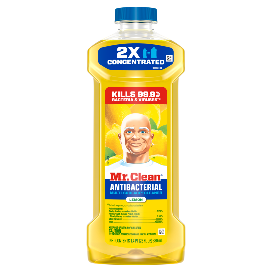 Mr. Clean Antibacterial All Purpose Cleaner Floor Cleaner For Mopping Cleaning Liquid Lemon - 23oz/6pk