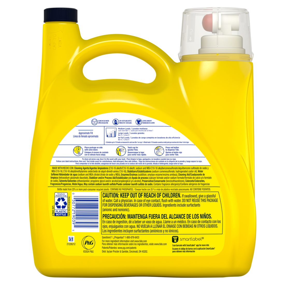 Tide Simply Oxi Boost + Febreze Odor Defense 115 Loads Tough on Stains and Odors Febreze Sunny Breeze Scent - 162oz/4pk