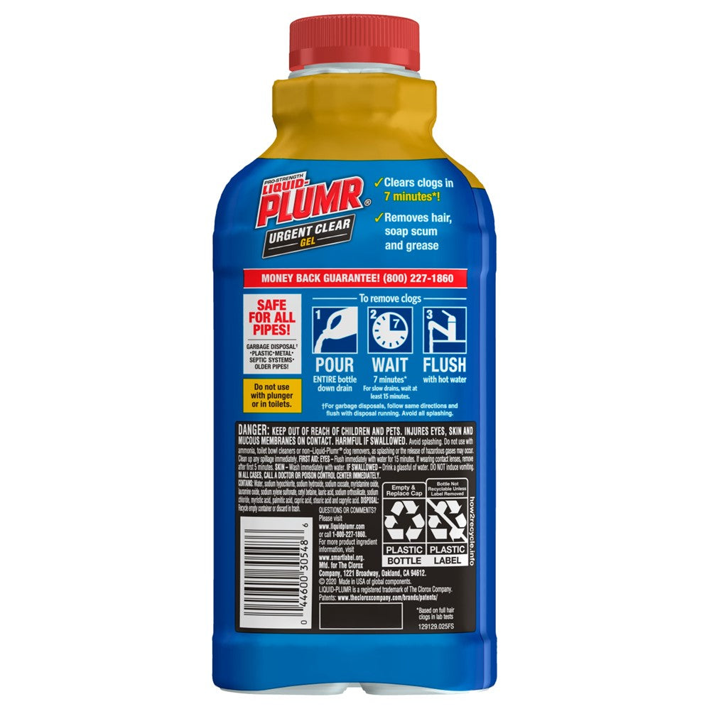 Liquid Plumr Pro-Strength Urgent Clear - 17oz/6pk