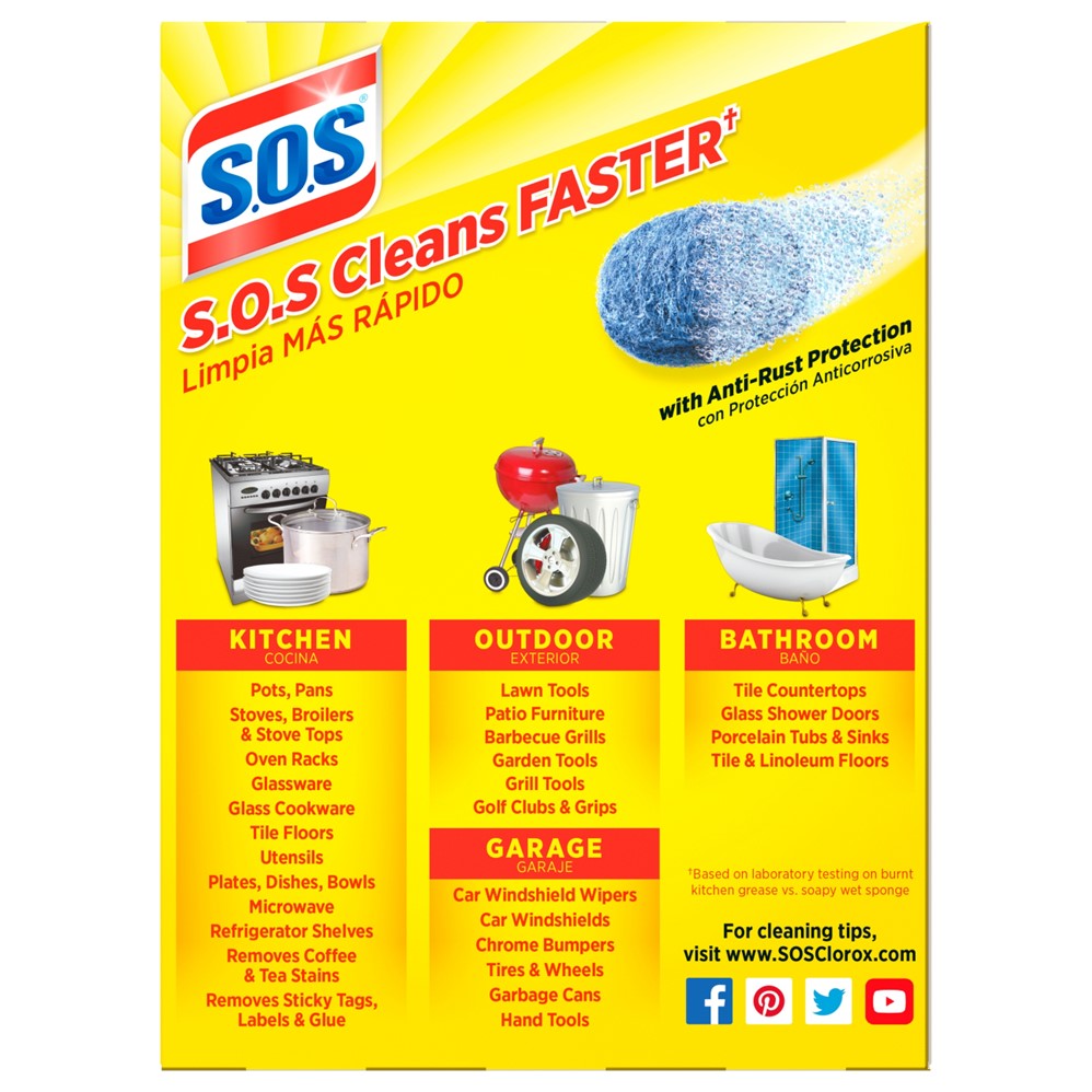 S.O.S. Steel Wool Soap Pads - 18ct/6pk