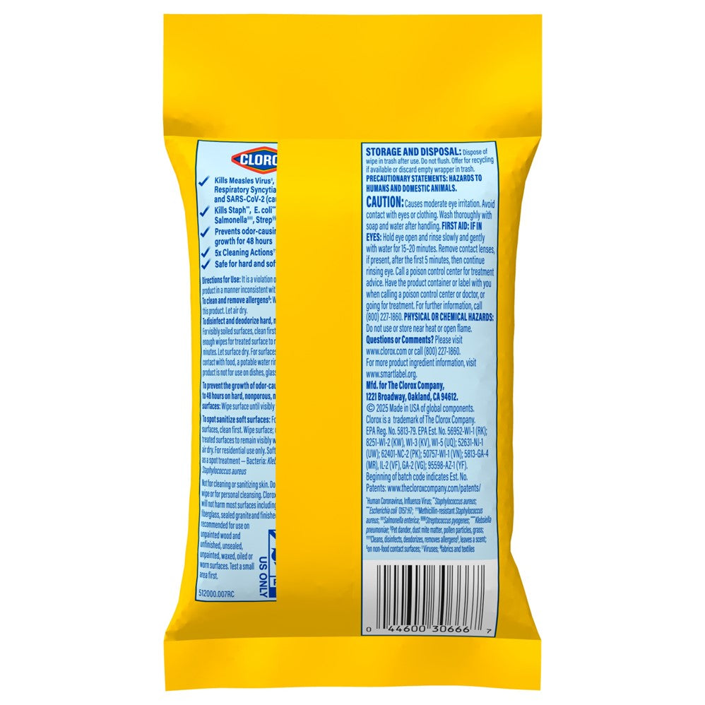 Clorox Disinfecting Wipes To Go Crisp Lemon - 9ct/24pk