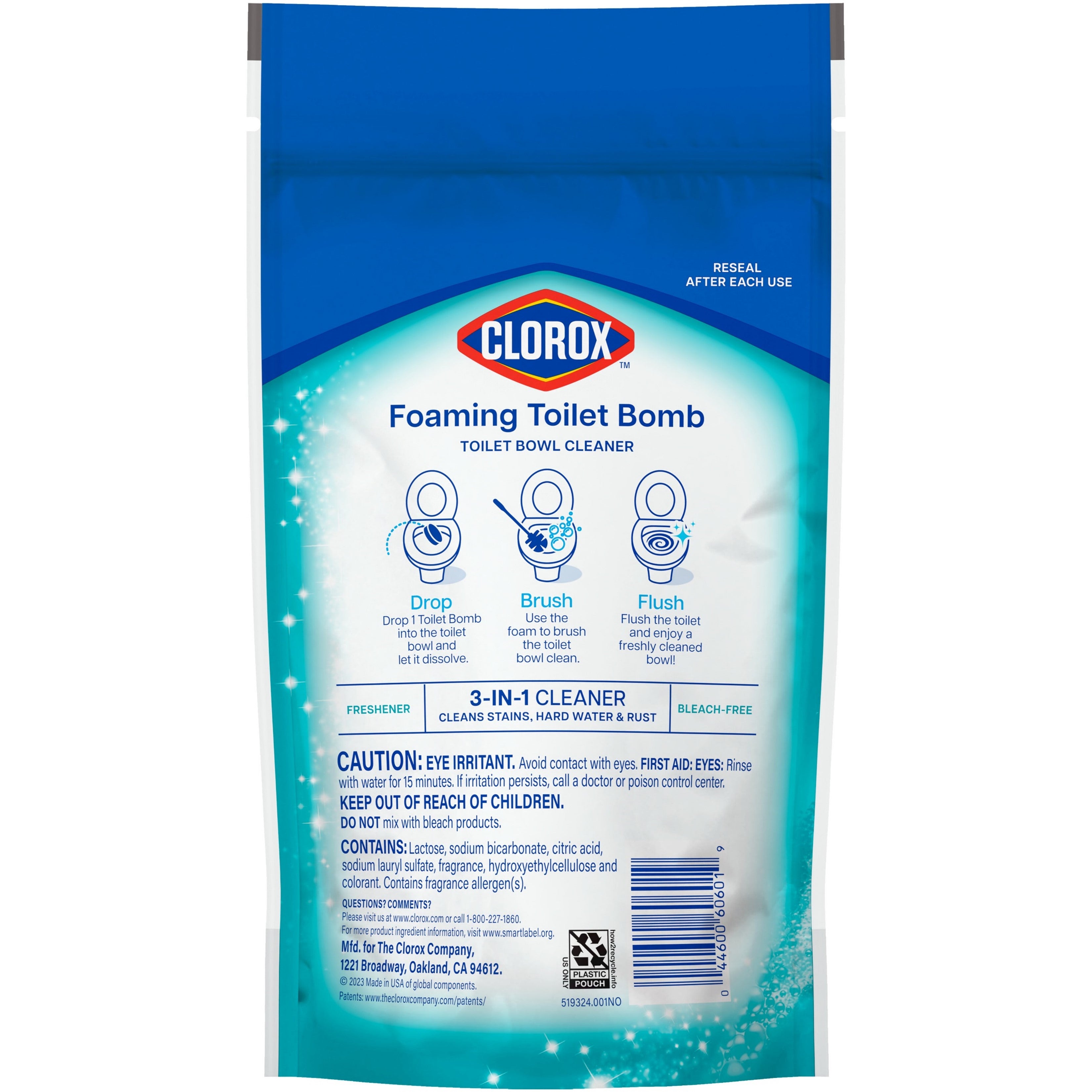 Clorox Foaming Toilet Bomb Toilet Bowl Cleaner - Bleach Free - Fresh Scent - 5ct/6pk