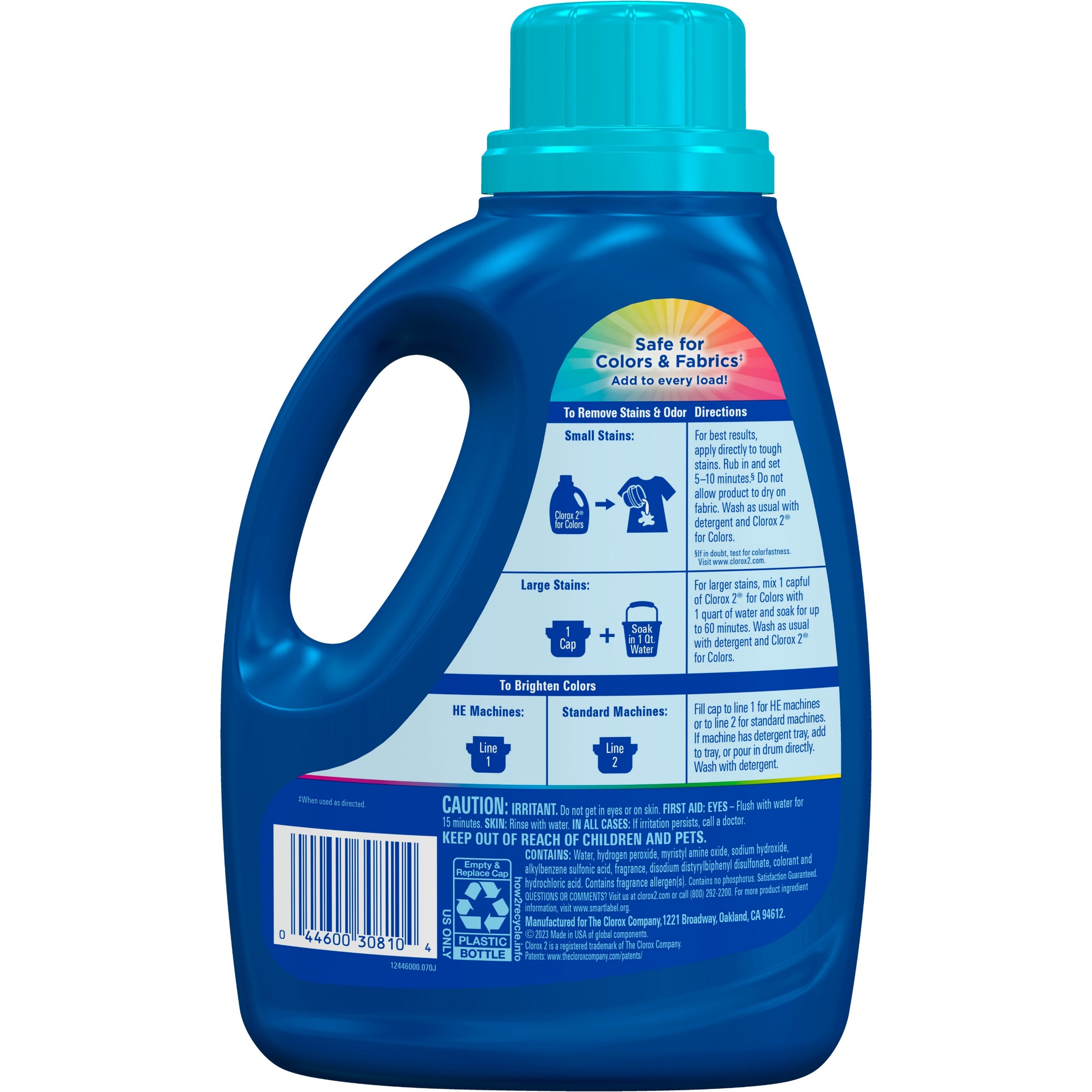 Clorox 2 for Colors Stain Remover and Laundry Additive - Bleach Free - Clean Linen - 66oz/4pk