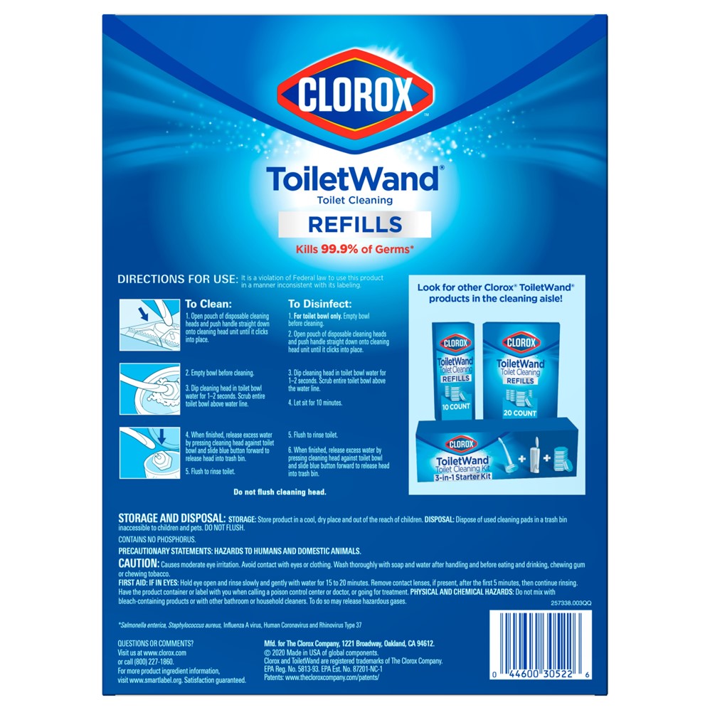 Clorox Toiletwand Disposable Toilet Cleaning Refill - 20ct/4pk