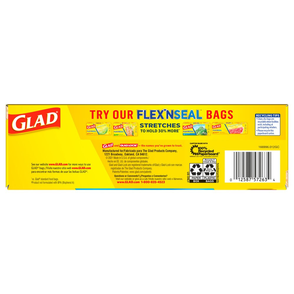 Glad Food Storage Zipper Sandwich - 50ct/12pk