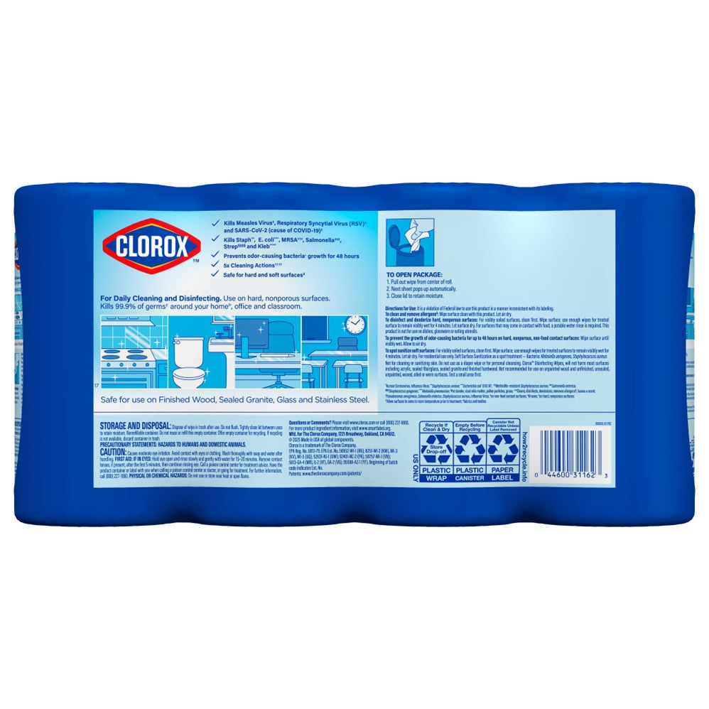 Clorox Disinfecting Wipes Crisp Lemon/Fresh Scent - (4x75)ct/3pk