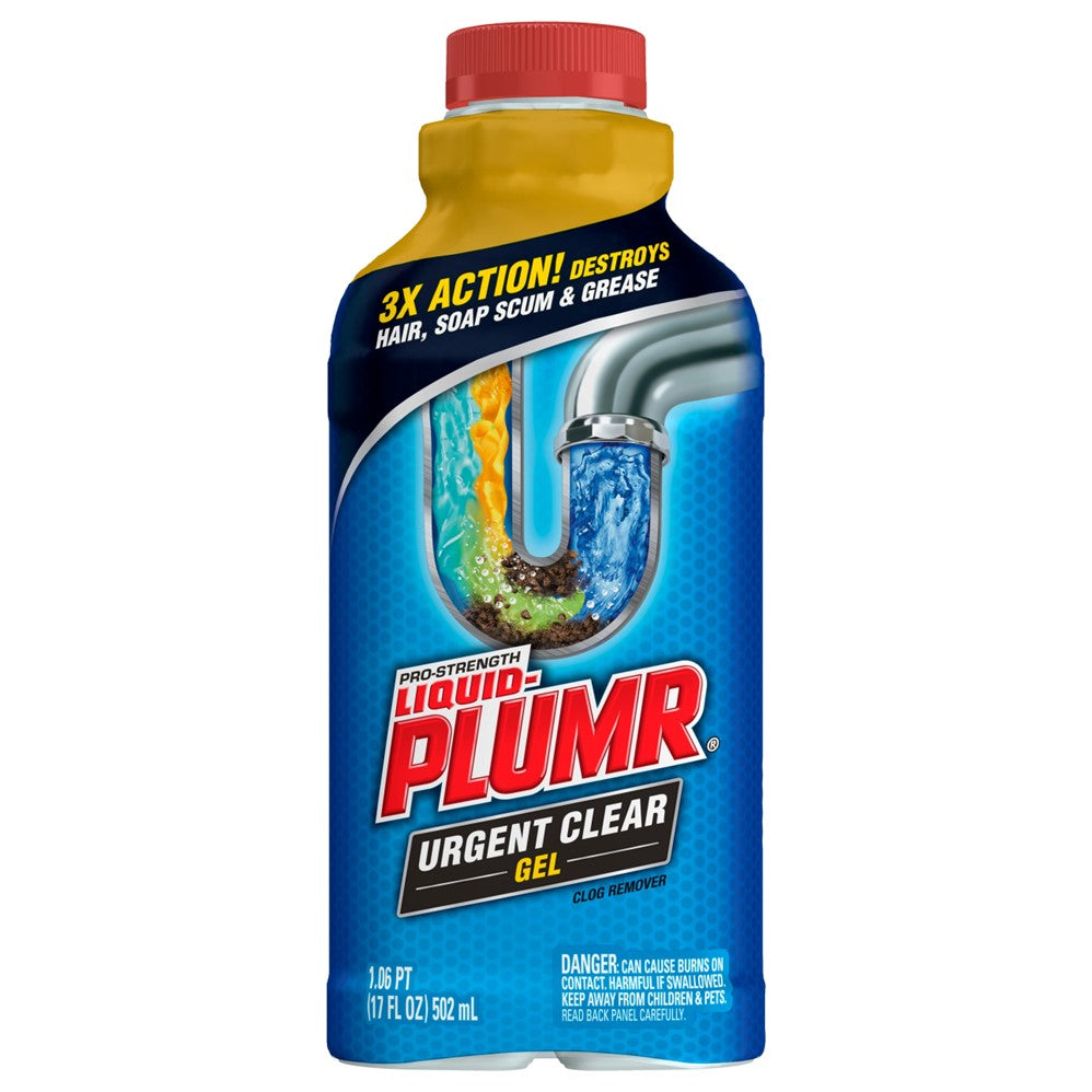 Liquid Plumr Pro-Strength Urgent Clear - 17oz/6pk