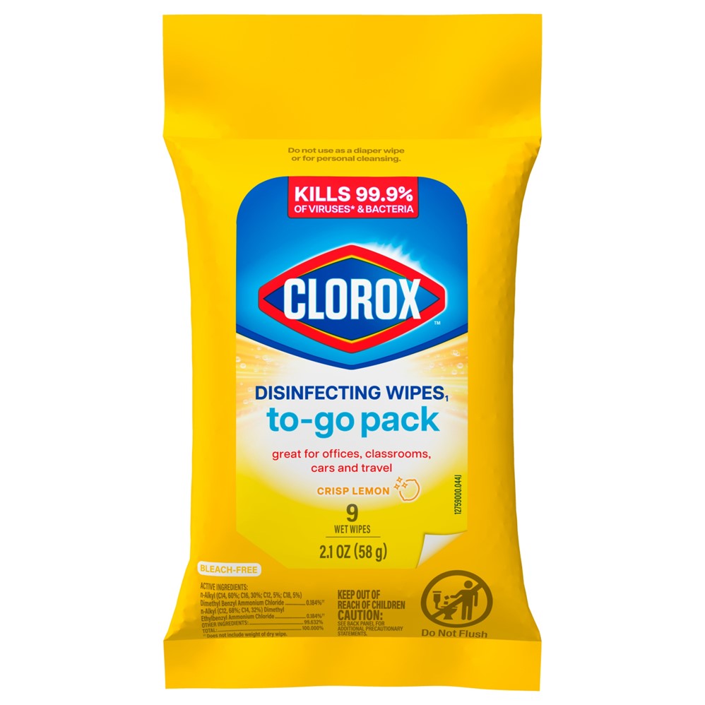 Clorox Disinfecting Wipes To Go Crisp Lemon - 9ct/24pk