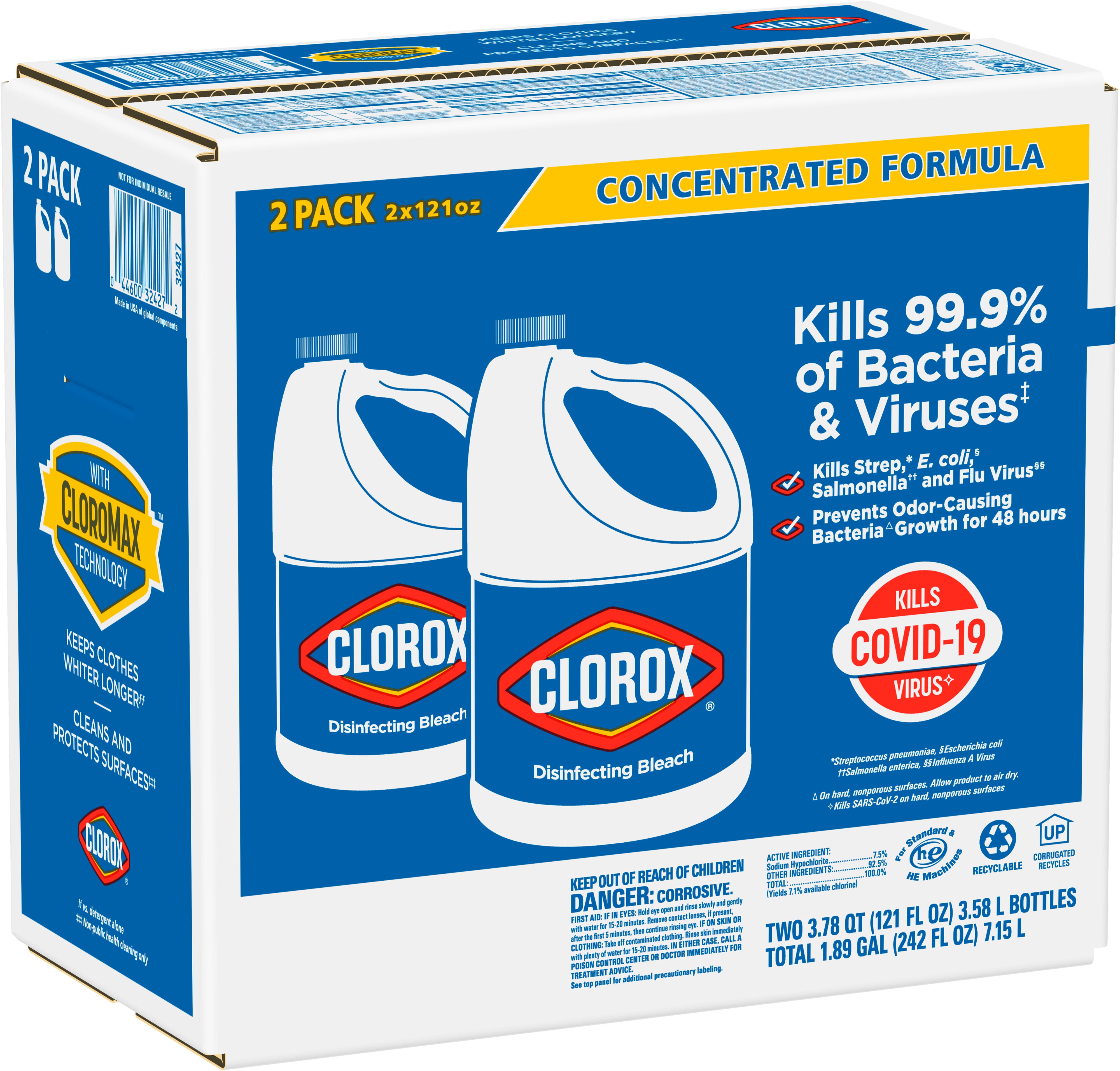 Clorox Disinfecting Bleach Regular - (2x121.0)oz/1pk