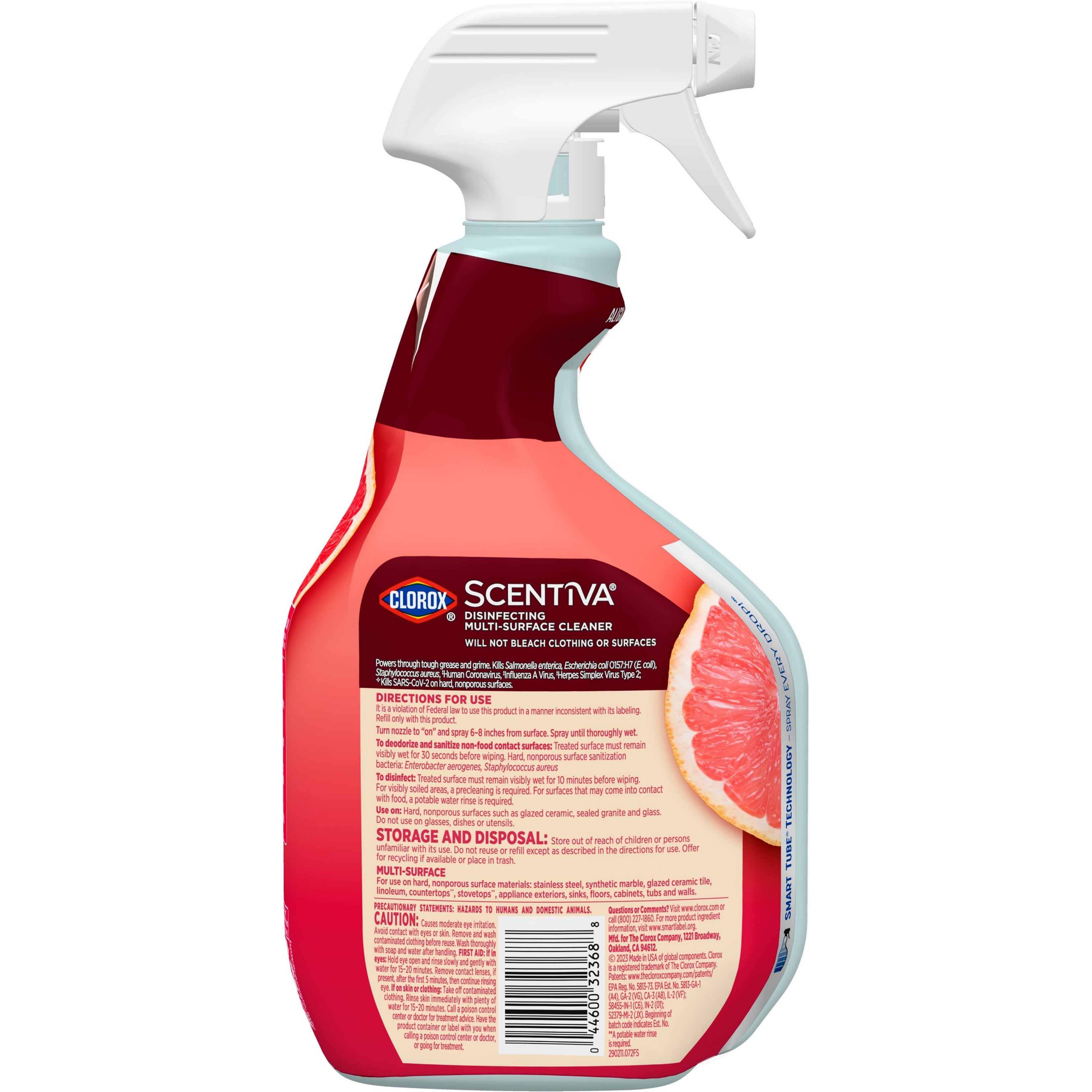 Clorox Scentiva Disinfecting Multi-Surface Cleaner Spray Bottle - Bleach Free - Grapefruit and Orange Blossom - 32oz/9pk