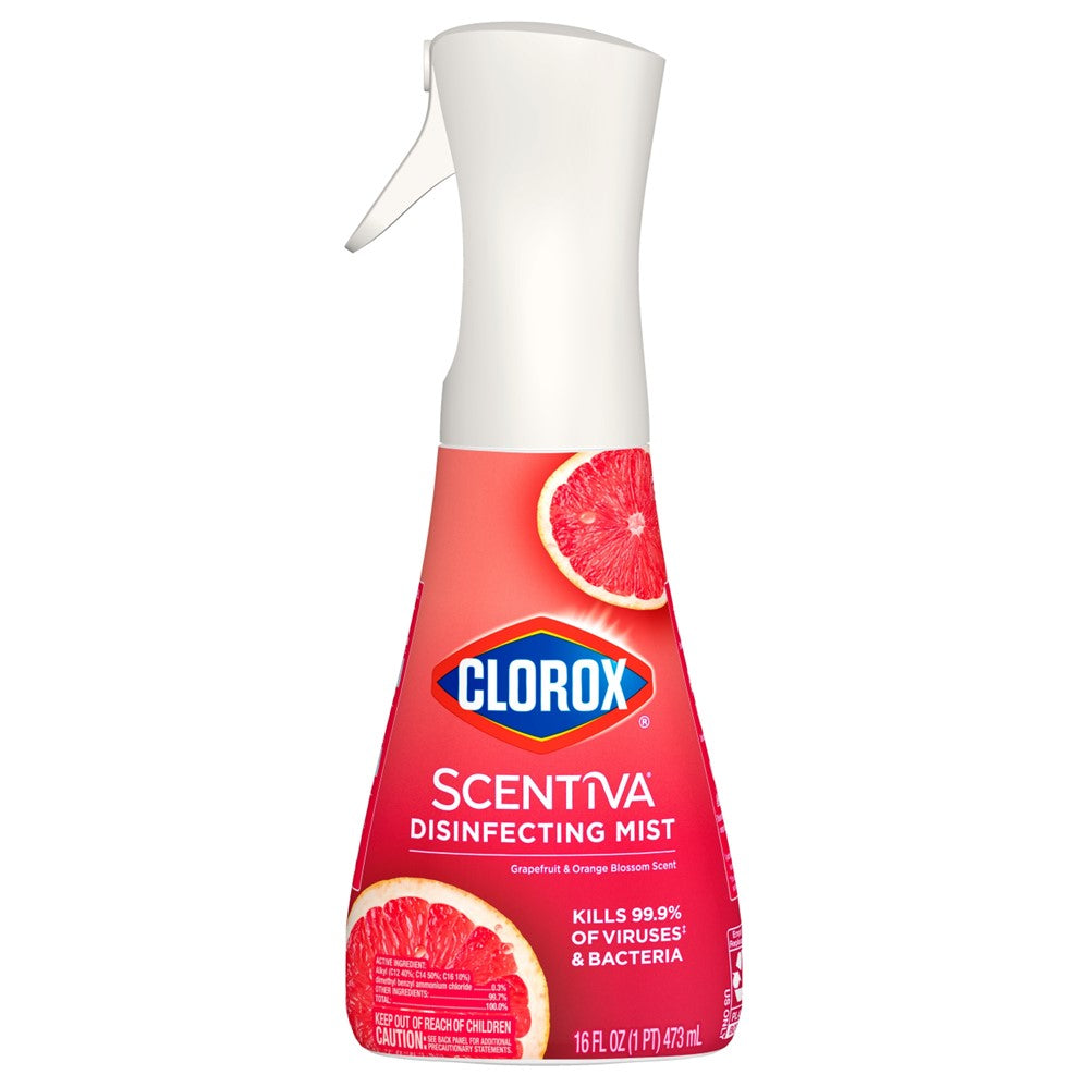 Clorox Scentiva Disinfecting Mist Grapefruit & Orange Blossom Ready To Use - 16oz/6pk