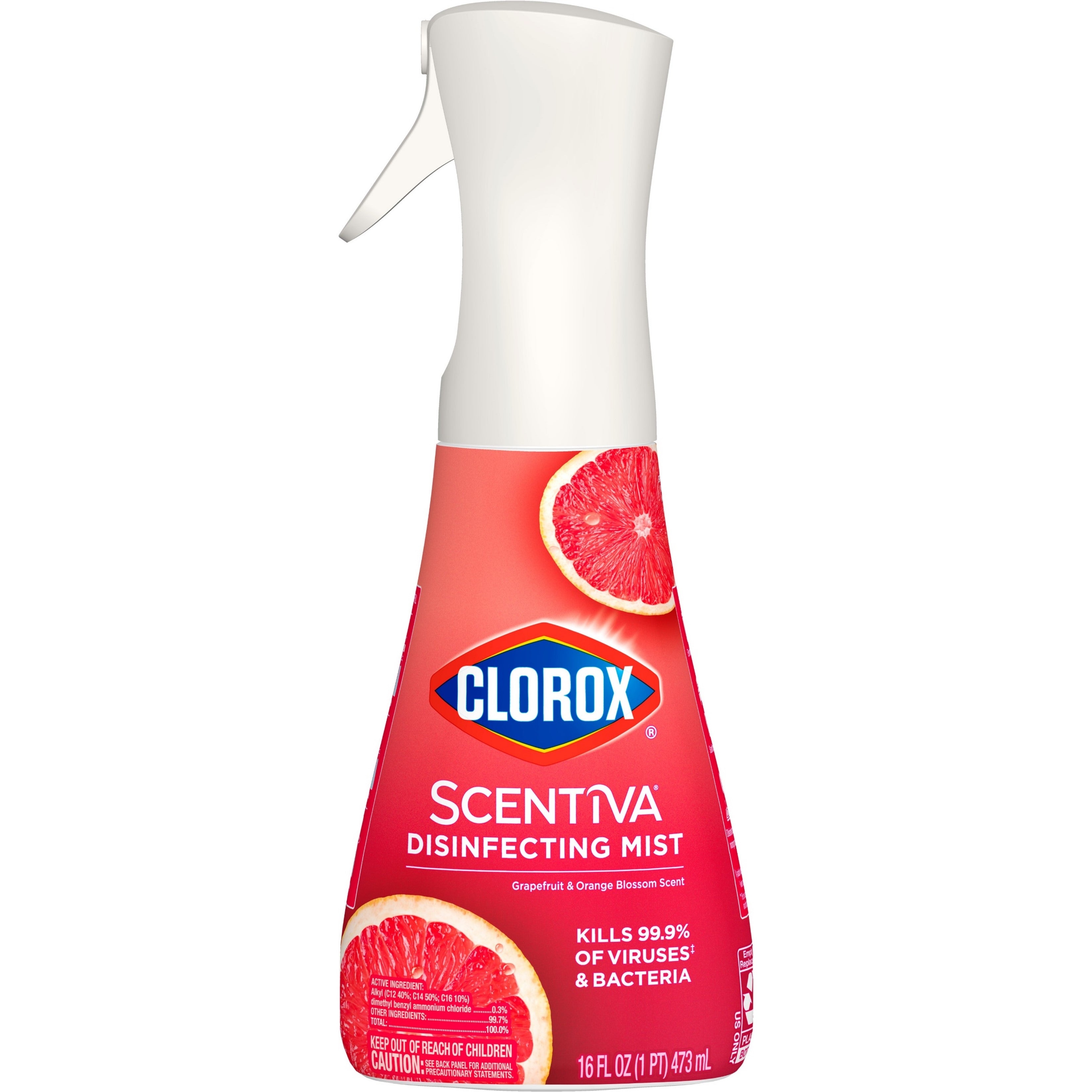 Clorox Scentiva Disinfecting Mist Grapefruit and Orange Blossom Sanitizing and Antibacterial Spray Sanitizing Fabric and Deodorizing - 16oz/6pk