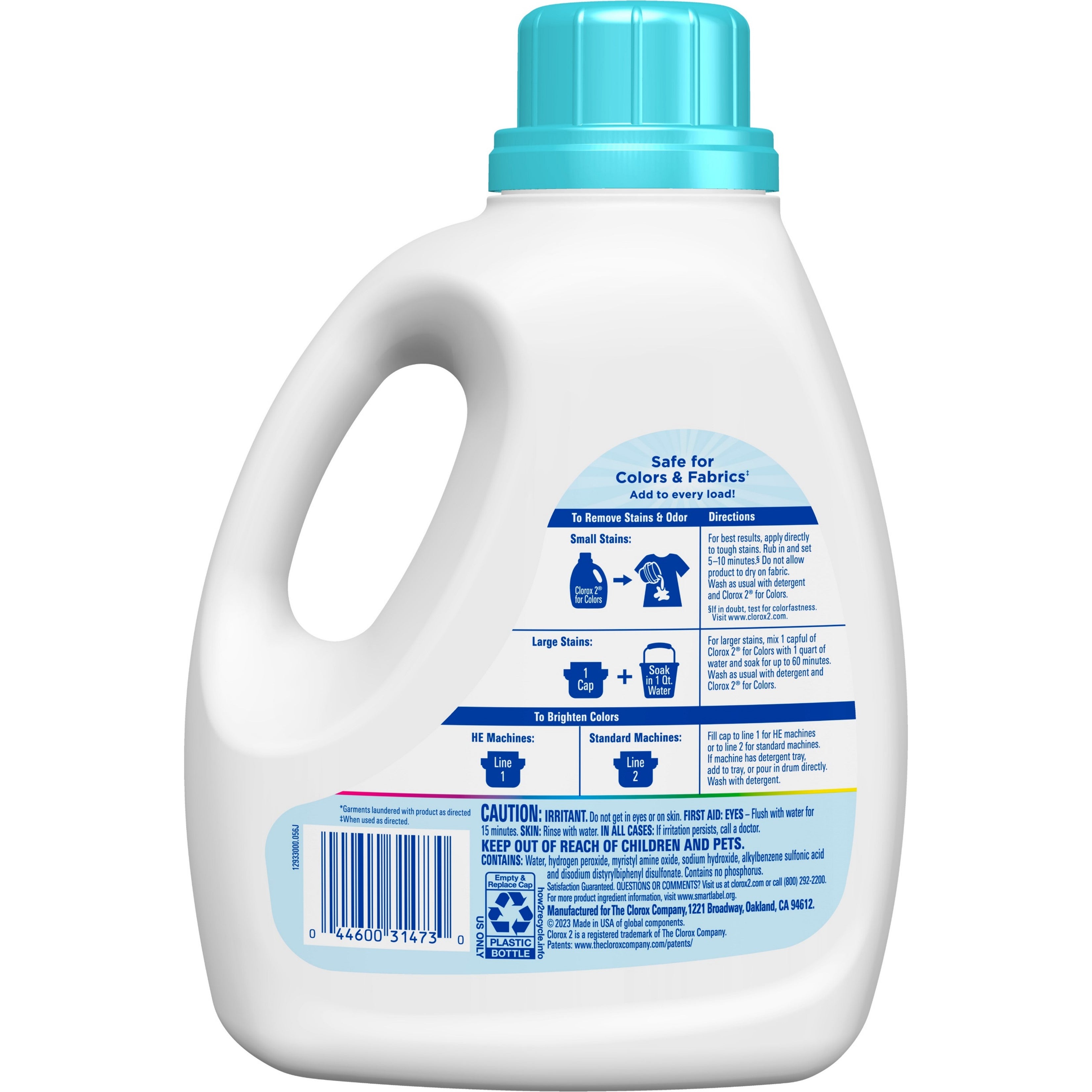 Clorox 2 for Colors Stain Remover and Laundry Additive Free and Clear - Bleach Free Fragrance Free - 88oz/4pk