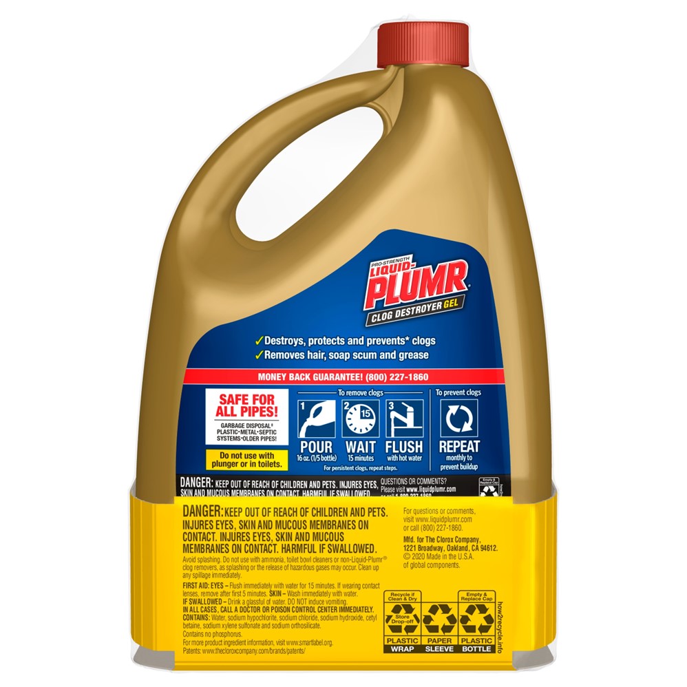 Liquid Plumr Pro-Strength Clog Destroyer + Pipeguard - (2x80.0)oz/3pk