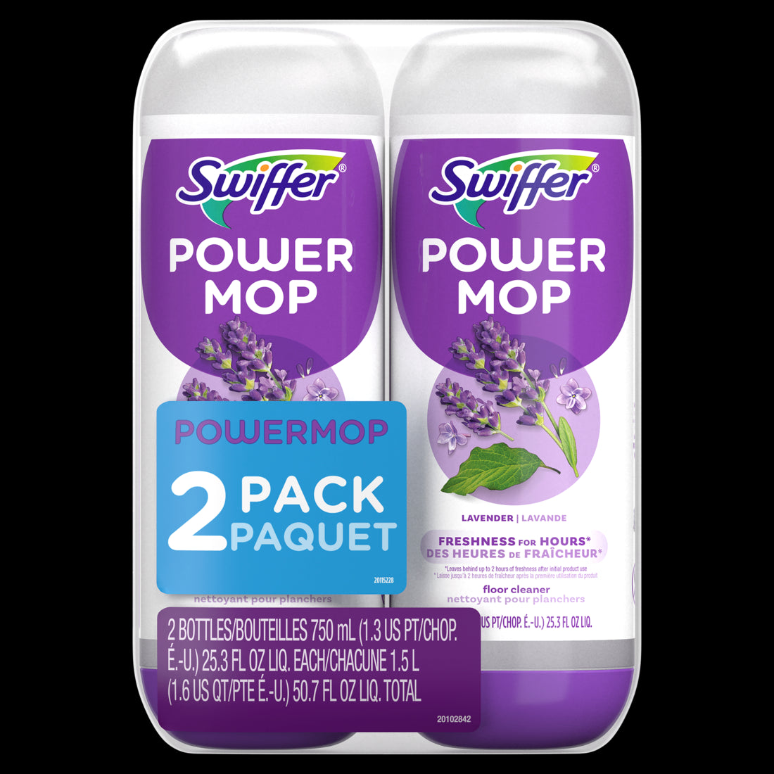 Swiffer Power Mop Refill Solution Tile Vinyl Laminate Wood Floor Cleaner Lavender - 50.6oz/3pk
