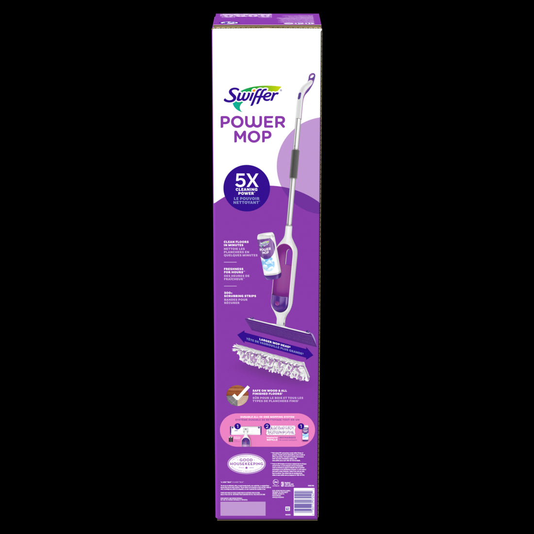 Swiffer Power Mop Floor Cleaner for Mopping Tile Vinyl Laminate Wood Cleaning Set Fresh Scent - 1set/1pk