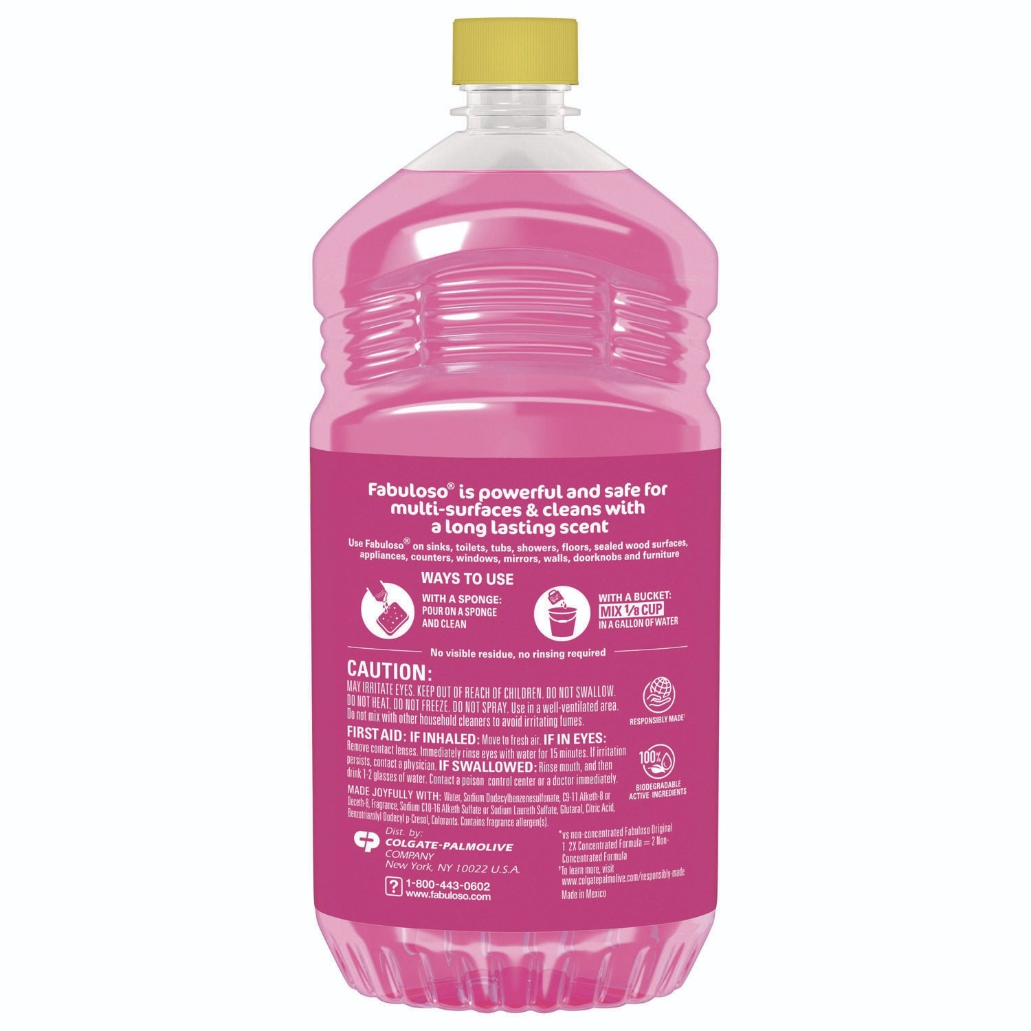 Fabuloso Multi-Purpose Cleaner & Floor Cleaner 2X Concentrated Watermelon Scent - 56oz/6pk