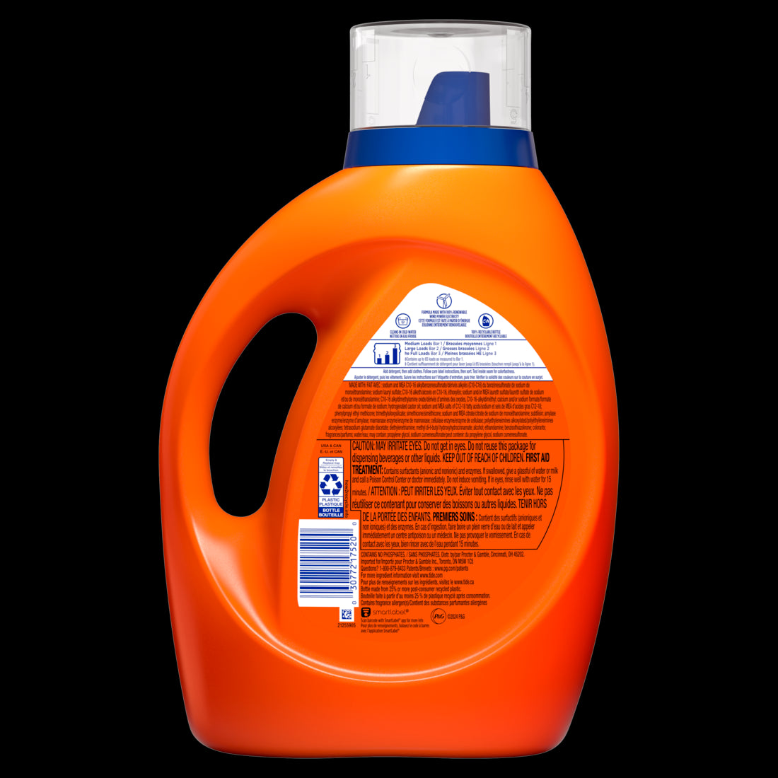 Tide Ultra Oxi Boost Liquid Laundry Detergent 65 Loads Advanced Stain Remover Laundry Detergent Liquid with Extra Oxi Power - 92oz/4pk