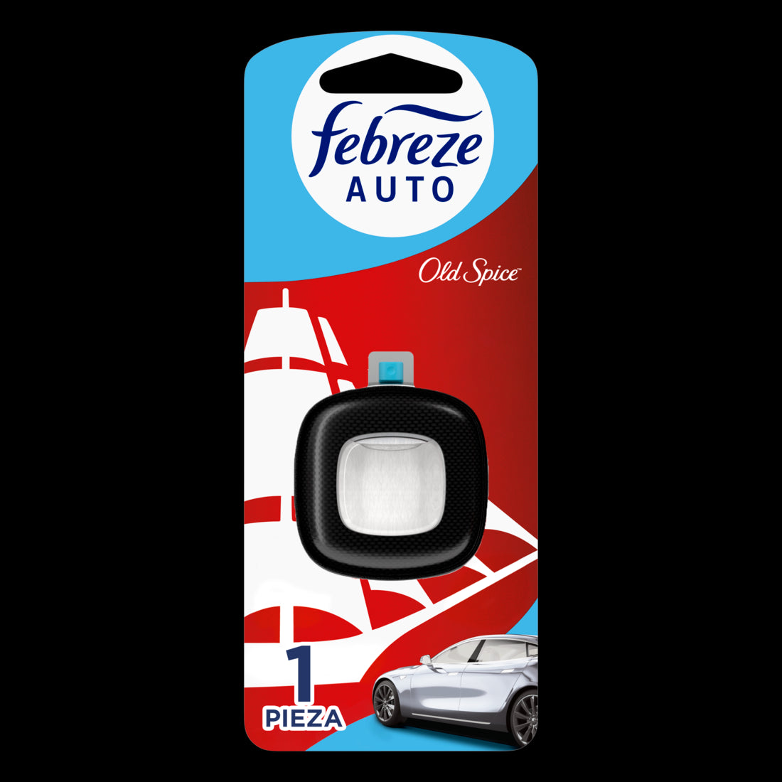 Febreze AUTO Air Freshener Odor-Fighting Automotive Vent Clip Old Spice Scent - 1ct/8pk