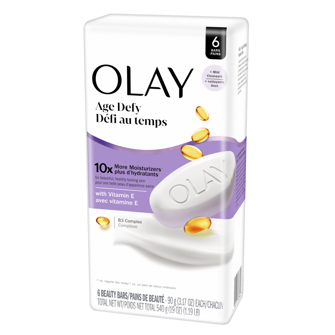 Olay Age Defying Bar Soap  With Vitamin E And Vitamin B3 Complex Beauty Bars - (6x3.17)oz/6pk