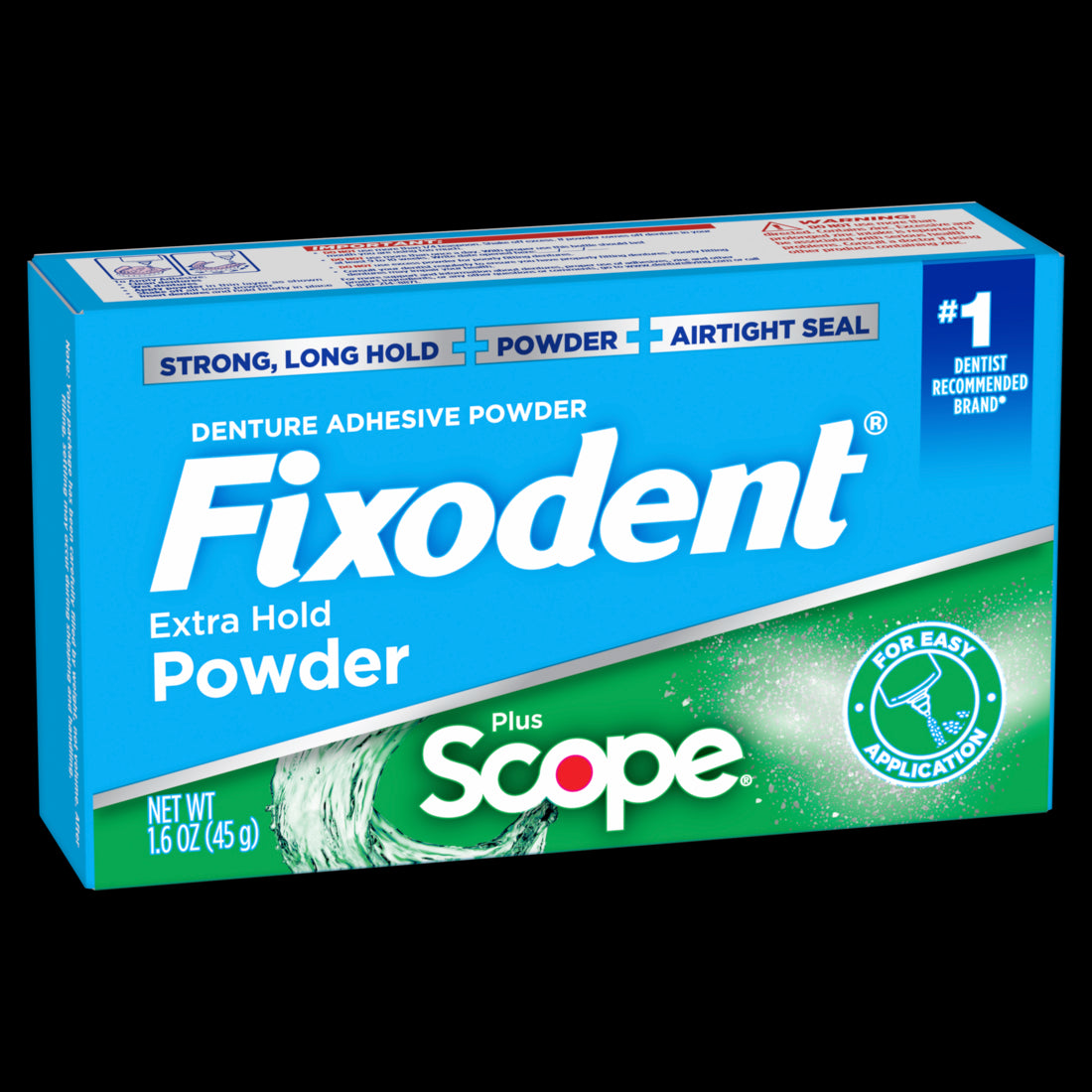 Fixodent Extra Hold Plus Scope Denture Powder Adhesive - 1.6oz/24pk