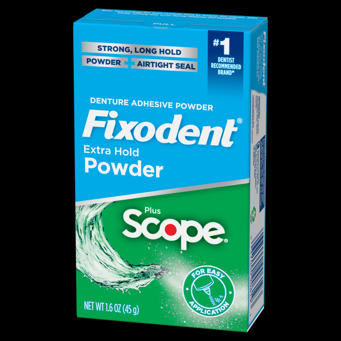 Fixodent Extra Hold Plus Scope Denture Powder Adhesive - 1.6oz/24pk