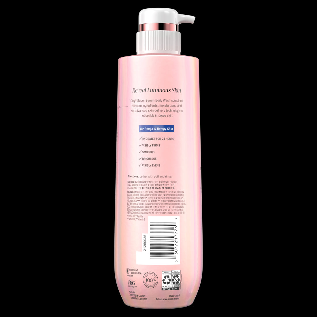 Olay Super Serum Body Wash for Rough & Bumpy Skin Serum Complex for Luminous Skin - 18.5oz/4pk