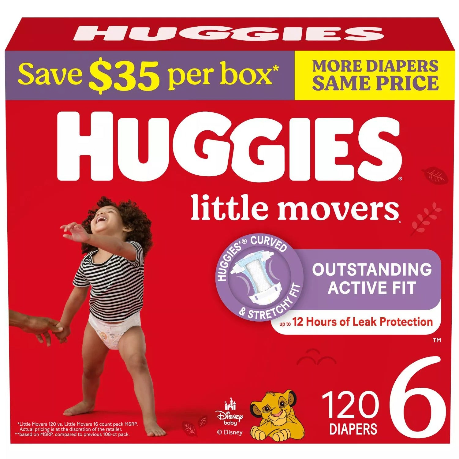 Huggies Little Movers Baby Diapers Size 6 - 120ct/1pk