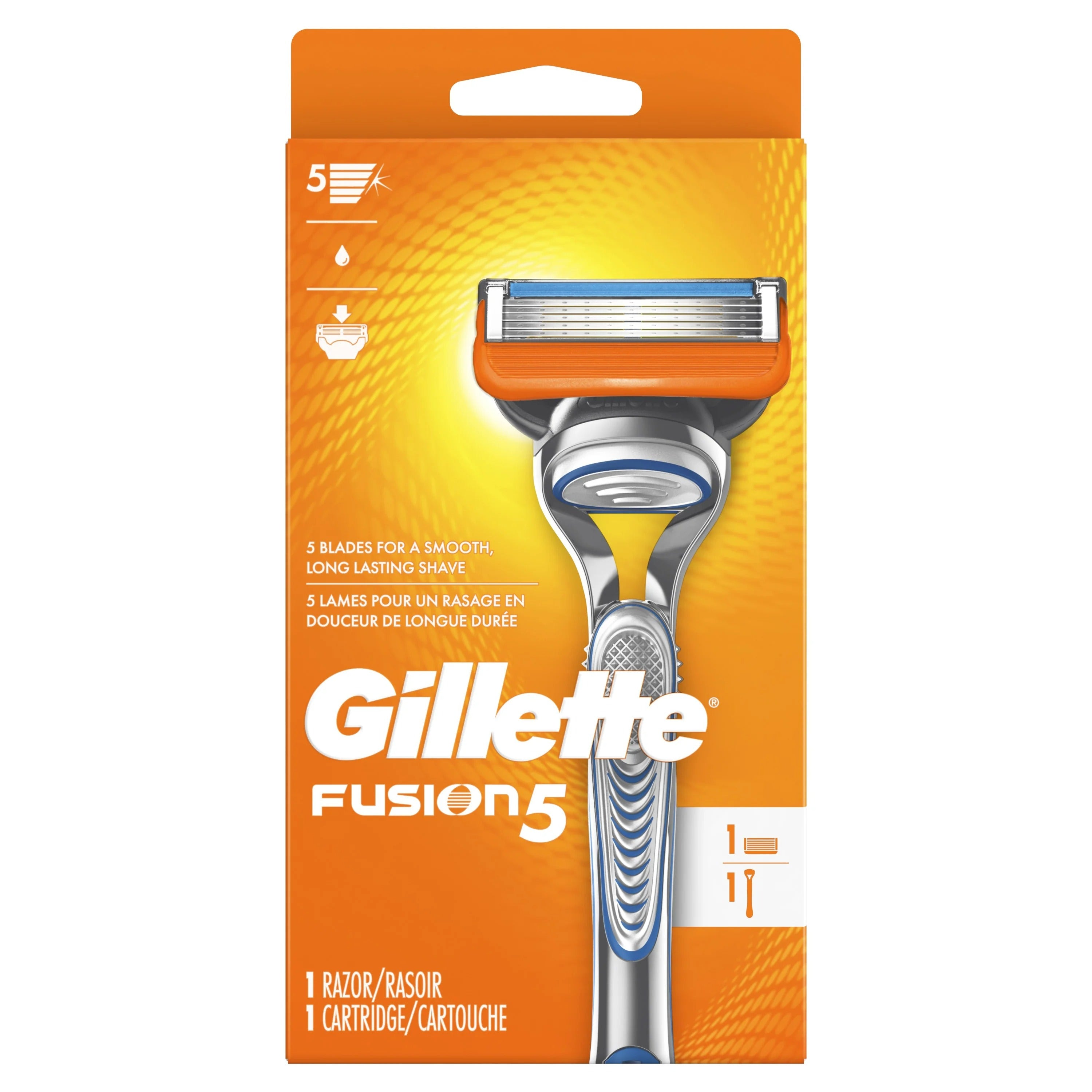 Gillette Fusion5 Men’s Razor Handle + 1 Blade Refill - 6pk