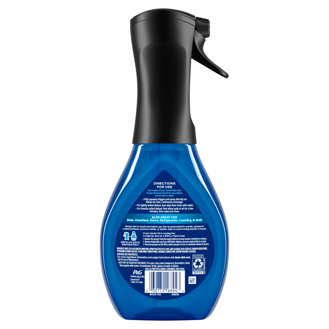 Dawn Powerwash Heavy Duty Dish Spray All-Purpose Cleaner And Degreaser Spray Bottle - 16oz/6pk