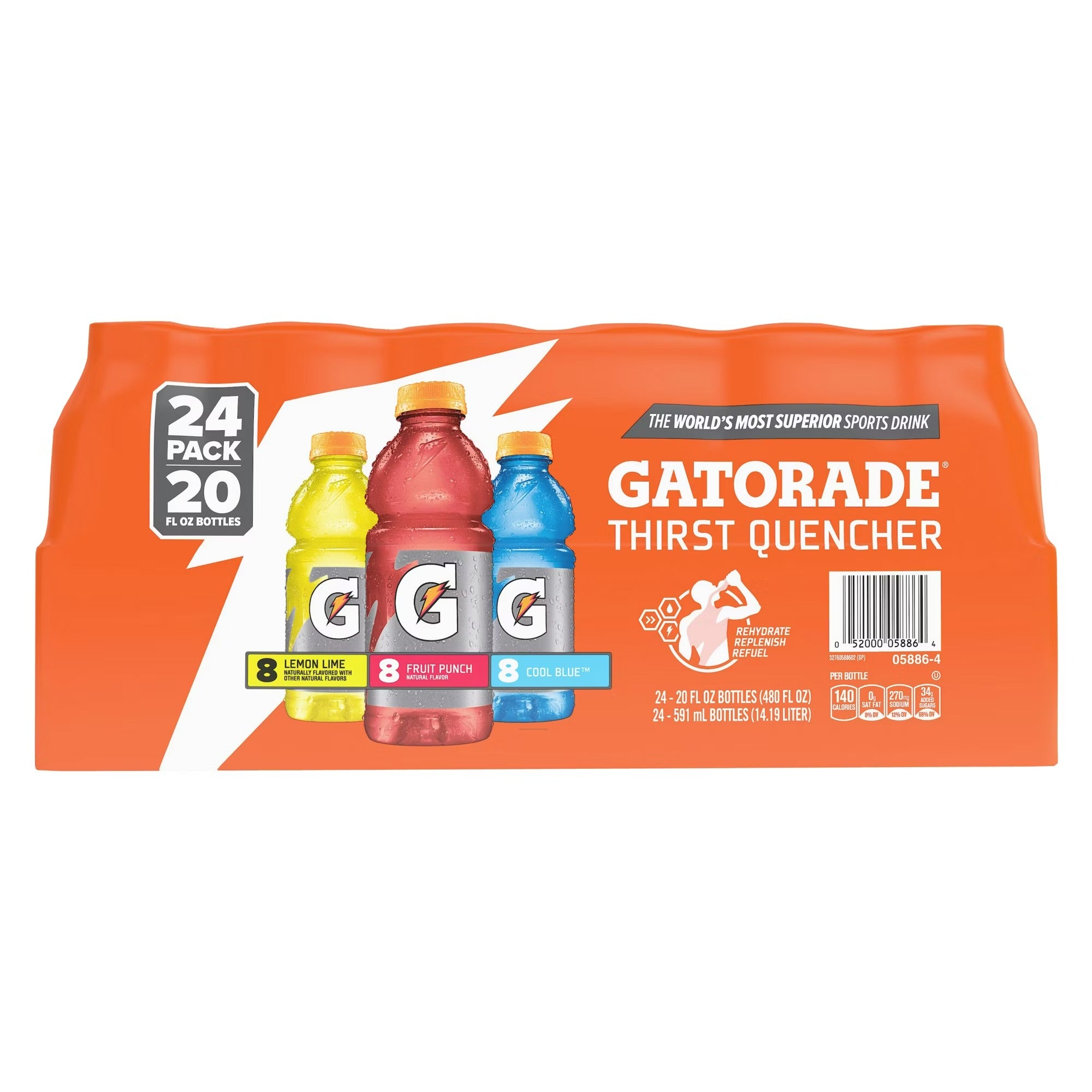 Gatorade Sports Drinks Variety Pack - 20oz/24pk