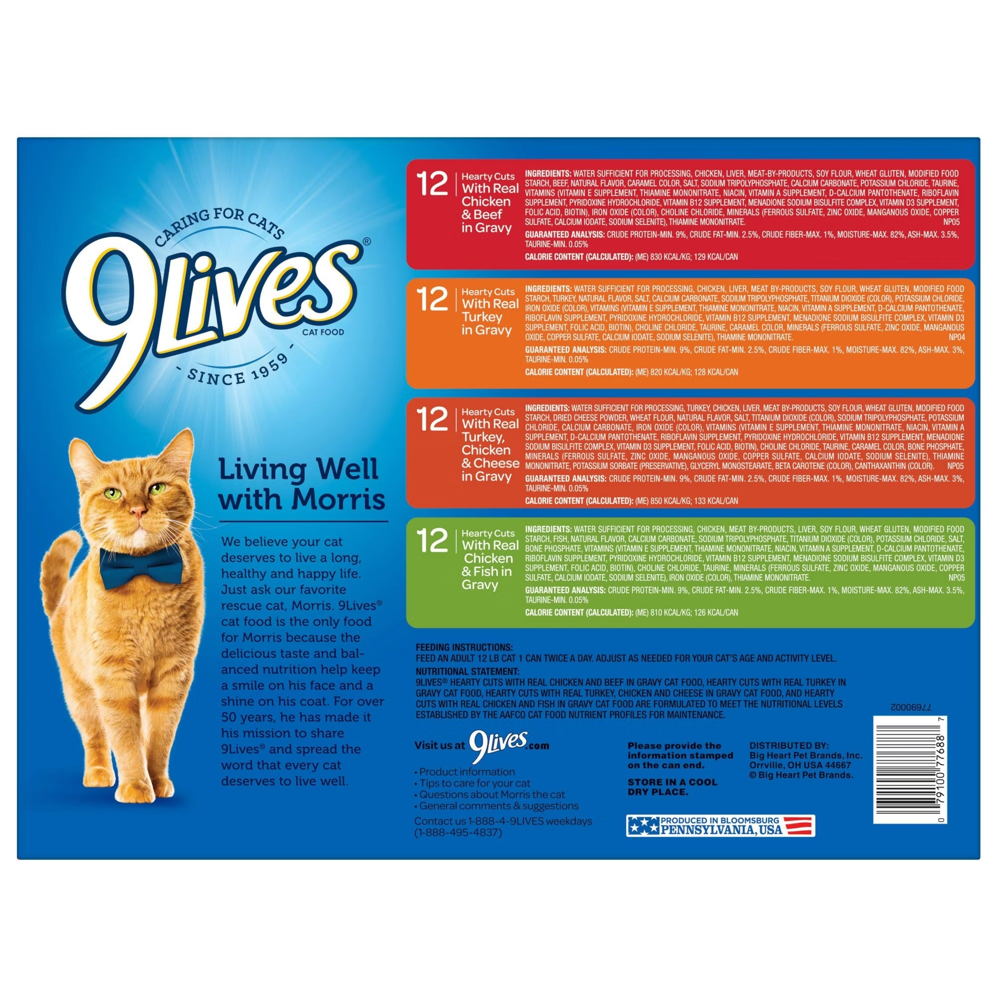9 Lives Gravy Classics Wet Cat Food Variety Pack - 5.5oz/48pk