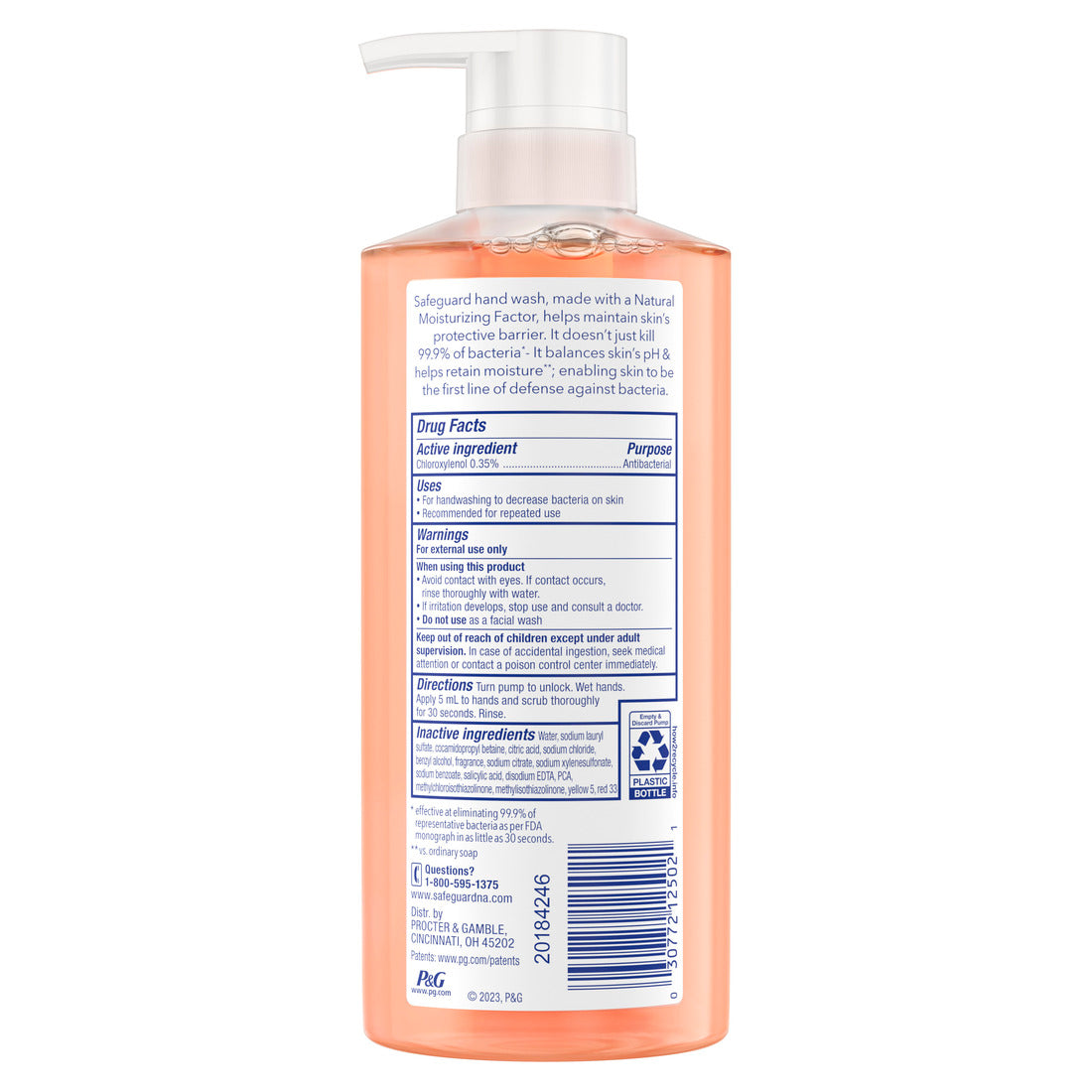 Safeguard Hand Soap Notes of Peach - 15.5oz/4pk