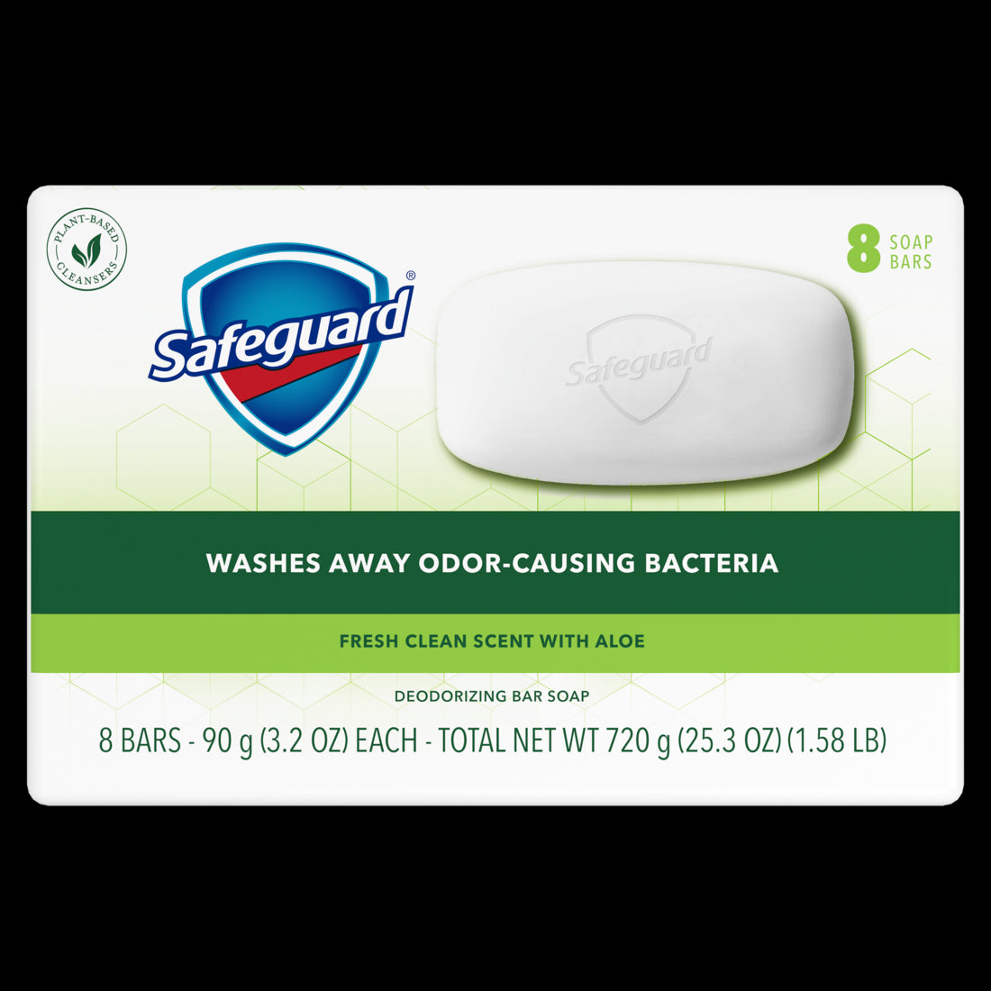 Safeguard Bar Soap Fresh Clean Scent with Aloe - (8x3.2)oz/6pk