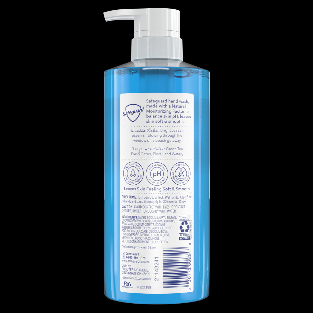 Safeguard Hand Wash Ocean Breeze - 15.5oz/4pk