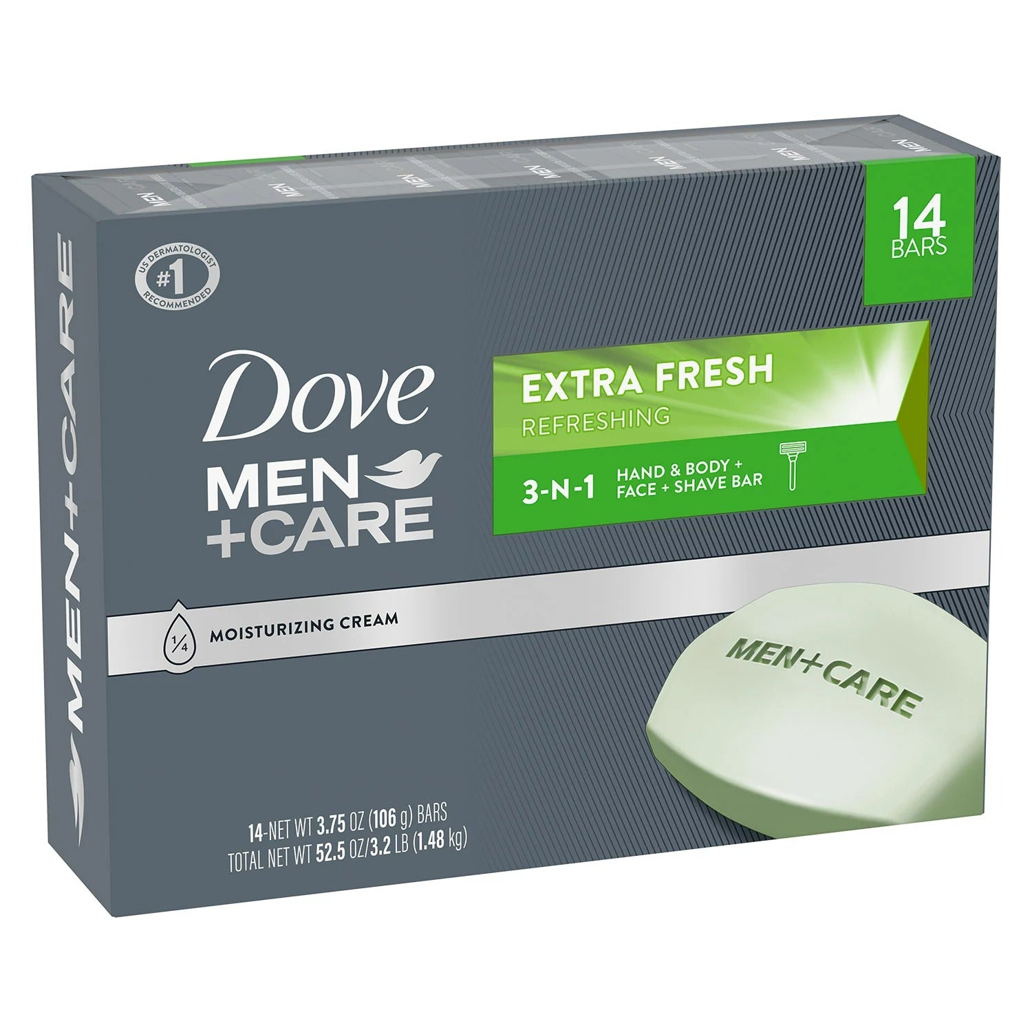 Dove Men+Care Soap Bars Extra Fresh 14 Bars - (14x3.75)oz/1ct