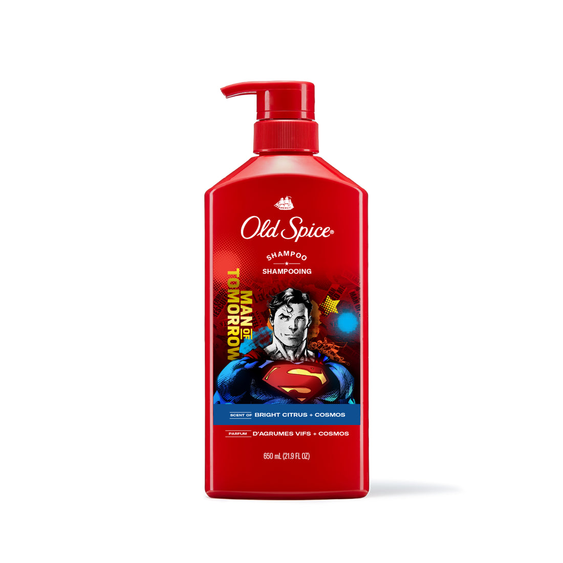 Old Spice Shampoo x Superman Man of Tomorrow DC Comics Collaboration Healthier Fuller More Moisturized Looking Hair Bright Citrus + Cosmos Scent - 21.9oz/4pk