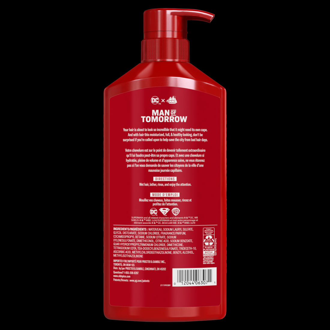 Old Spice Shampoo x Superman Man of Tomorrow DC Comics Collaboration Healthier Fuller More Moisturized Looking Hair Bright Citrus + Cosmos Scent - 21.9oz/4pk