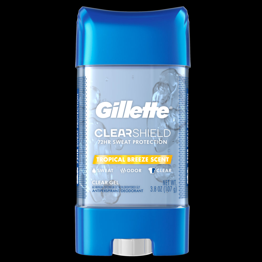 Gillette Clear Gel Antiperspirant and Deodorant for Men Tropical Breeze Scent - 3.8oz/12pk