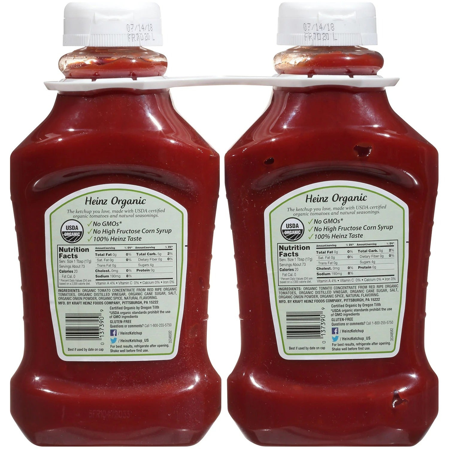 Heinz ORGANIC Tomato Ketchup - 44oz/2pk