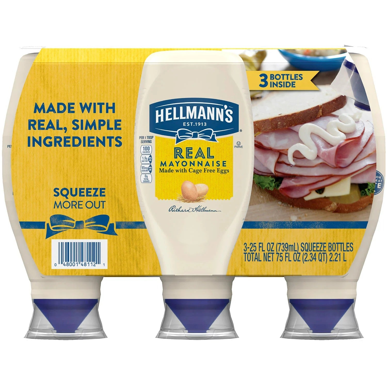 Hellmann's REAL Squeeze MAYO - 25oz/3pk