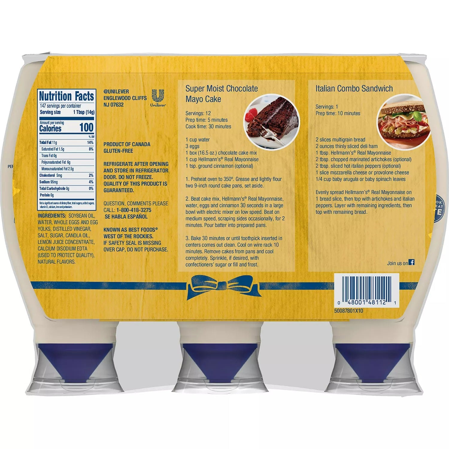 Hellmann's REAL Squeeze MAYO - 25oz/3pk